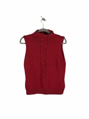 Mossimo Red Cable Knit Sleeveless Sweater Vest Size Large